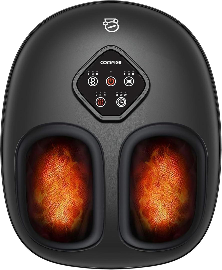 COMFIER 2025 Shiatsu Foot Massager with Heat,Compression,Kneading &Rolling,Foot Massager for Neuropathy,Plantar Fasciitis,Upgraded for Larger Feet Machine(Size 15),Home or Office, Christmas Gifts