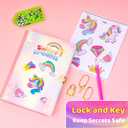 CAGIE Diary with Lock and Key for Girls, Decorate Your Own Diary with Diamonds Kits for Girls Age 6 7 8 9 10, White Journal Arts and Crafts for Kids Ages 6-8, Birthday Christmas Gifts