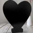 AOCEAN 12 inch Black Wood Letters Unfinished Wood Letters for Halloween Decorative Standing Letters Slices Sign Board Decoration for Craft Home Party Projects (Love)