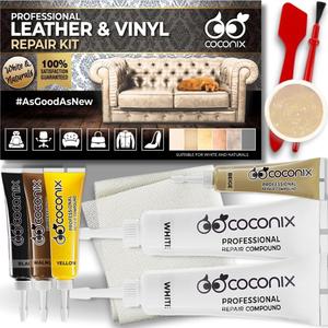COCONIX White Leather & Vinyl Repair Kit for Furniture, Auto Seats & Marine