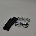 livho High Tech Blue Light Glasses - Advanced 99% Blue Light Blocking Computer Glasses - Anti Eyestrain & UV Glare Protection (*B10 Light Black+clear Grey)