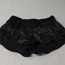 Rexcyril Men's Boxer Jockstrap Sexy Underwear, Silky Satin Split Side Gym Running Active Shorts (Black, XL)