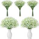 Der Rose 24PCS White Babys Breath Artificial Flowers,11'' Elegant Faux Baby Breath Flowers for Wedding Home Decor, Table Centerpieces & DIY Fake Flowers