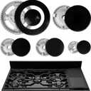 YYSG 11PCS Gas Stove Burner Caps Set Comaptible for SABAF Stove Handles Lid Kit Metal Stove knob Cooker Hat Set Gas Stove Burner Replacement Caps Stove Top Cover Burner Head Parts