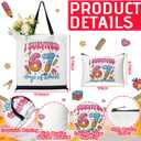 Paterr 2 Pcs Teacher Appreciation Gifts Survival Kit Tote Bag Cosmetic Makeup Bag Pink Teacher Thank You Gifts for Women
