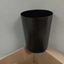 Bath Bliss Hammered Design Waste Bin | 1 Pack | Round Open Top | 10 Liter | Bathroom Trash Can | Kitchen | Office | Bedroom | Textured Plastic | Wastebasket | Black