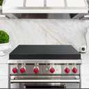 Stainless Steel Gas Stove Top Covers, Large Gas Stove Guard Cover, Stove Top Covers For Gas Stoves And Electric Stoves (L 30" X W 22" X H 2.56") With Non-Slip Silicone Strips, Black