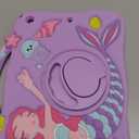 Boaretiu for iPad 9th Generation Case 10.2 Inch - for iPad 7th/8th/9th Gen 3D Cute Cartoon Mermaids Girls Teens Soft Silicone Tablet Cover with Strap & Rotating Stand (Purple)