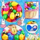 Adisher 100Pcs Easter Eggs, Plastic 3.0" Colorful Easet Eggs with 6Pcs Golden Eggs Bulk Empty Fillable for Easter Hunt Party Favor Basket Stuffers, Filling Treats, Classroom Prize Supplies for Kids