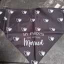 My Humans are Getting Married Dog Bandanas XLarge 2PCS, 4 Pattern Engagement Gift for Couples, Wedding Stuff, Bridal Shower Gifts, Engaged Decorations