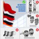 NAZZO Adhesive Hat Hooks for Wall, Hat Rack for Baseball Caps, Minimalist Hat Organizer Display, 1Pack Holds Up to 16 Caps, Hat Hangers Holder for Wall, Door, Closet, No Drilling, Orange