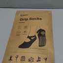 Ozaiic Pilates Socks for Women Non Slip Grip, Yoga Socks with Grippers for Barre, Hospital, Ballet, Dance, Barefoot Workout (One Size, Black-2 Pairs)