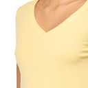 Eddie Bauer Womens Women's Petite Short Sleeve Favorite Vneck Tee (Large, Yellow)
