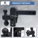 Adjustable Trailer Hitch-(for 2-Inch Receiver) Medium Duty Trailer Hitch (14,000 lb. Rating)-2-Inch Drop/Rise with 2-Inch 2-5/16" Adopt Anti-Oxidation Technology 08