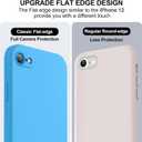 Vooii for iPhone SE Case 2022/3rd/2020,iPhone 8/7 Case, Upgraded Liquid Silicone with [Flat Edges] [Camera Protection] [Soft Anti-Scratch Microfiber Lining] Phone Case for iPhone SE - Blue