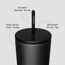 Corkcicle Cold Cup Insulated Tumbler with Straw - Keeps Drinks Cold for 12 Hours - Triple-Insulated Stainless Steel - Leak-Resistant Lid - Summer Drinkware Gift - 24 oz - Ceramic Slate