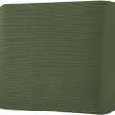 H.VERSAILTEX Super Stretch Individual Seat Cushion Covers Sofa Covers Couch Cushion Covers Slipcover Sets Thick Jacquard Textured Twill Fabric (1 Piece Chair Cushion Cover, Bronze Green)