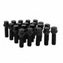 14x1.5 Wheel Lug Bolts, 17mm Hex, 45mm Thread Length Extended Hub Bolt, 60 Conical Seat, Compatible with Mercedes Benz Vehicles, for Wheel Spacers & European Vehicles - 20pcs Black