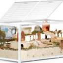 BUCATSTATE Hamster Cage 3.0: Metal Large Rat Cage Stackable with Top Access Easy Assemble 47L x 23.6W x 25.5H Inches Dwarf Syrian Hamster Tank for Gerbil Mouse (7.8 ft, White) 