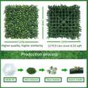 NETAP Artificial Grass Wall Panels Backdrop,10"x 10"(12Pcs) Faux Boxwood Panels for Outdoor Indoor Green Wall Decor,Party Wedding Garden Fence Decorations