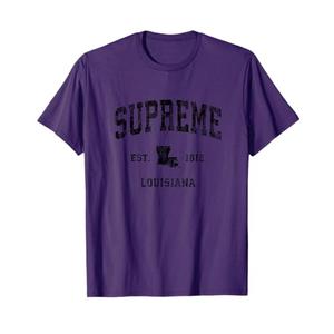 Supreme Louisiana LA Vintage Athletic Black Sports Design T-Shirt Size XL
