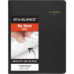 AT-A-GLANCE 2027 Appointment Book Planner, Weekly, 13-Month Jan-Jan, 8.25" x 11", Black (709500527)