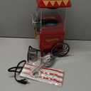 Popcorn Machine, Hot Air Popcorn Maker Kit Gift Box, Portable Home Popcorn Popper Machine, 10-Cup,Oil-Free,Retro Style,Compact and Cute (red&gold)