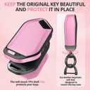 for Kia Key Fob Cover Accessories- Matte TPU Key Fob Cover with Leather Keychain for Telluride，Carnival,K5 gt line，K5，Forte，K4，Sorento，Sportage and More.