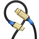 4K DisplayPort to HDMI Cable 3FT, DP to HDMI Video Uni-Directional Cord Adapter, Compatible with Dell, NVIDIA, AMD, Lenovo, Monitor, Projector, Desktop and More