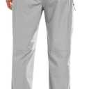 Men's Casual Cargo Pants Workout Sweatpants Joggers Stretch Hiking Drawstring Tactical Trousers (Gray, XXL)