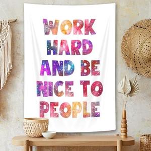 Wathon Motivational Wall Art Decor for Classroom Inspirational Quote Banner for Office Home Boho Colorful Rainbow Style 36X48