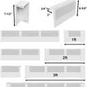 Baseboard Heater Covers, 4Ft DIY Size Baseboard Cover with Endcaps for Replacing Old Hydronic Hot-Water Baseboard Radiator Covers, Easy Slip-On and Rust Proof Baseboard Heat Front Cover for Home