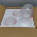3 Pack Clear Glass Shade Replacements, Globe Glass Lamp Shade Covers for Light Fixtures, 1.65 Inch Fitter Globes Lampshades for Wall Sconces Chandelier Pendant Lights Bath Vanity Lights