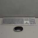 seenda Wireless Keyboard and Mouse Combo Full Size Slim Thin Wireless Keyboard Mouse with On/Off Switch on Both Keyboard and Mouse - (Black and Silver)