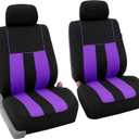 FH Group Striking Striped Car Seat Covers - Universal Fit, Washable Seat Covers for Cars, SUVs, Vans, Sedans, Purple, Front Set