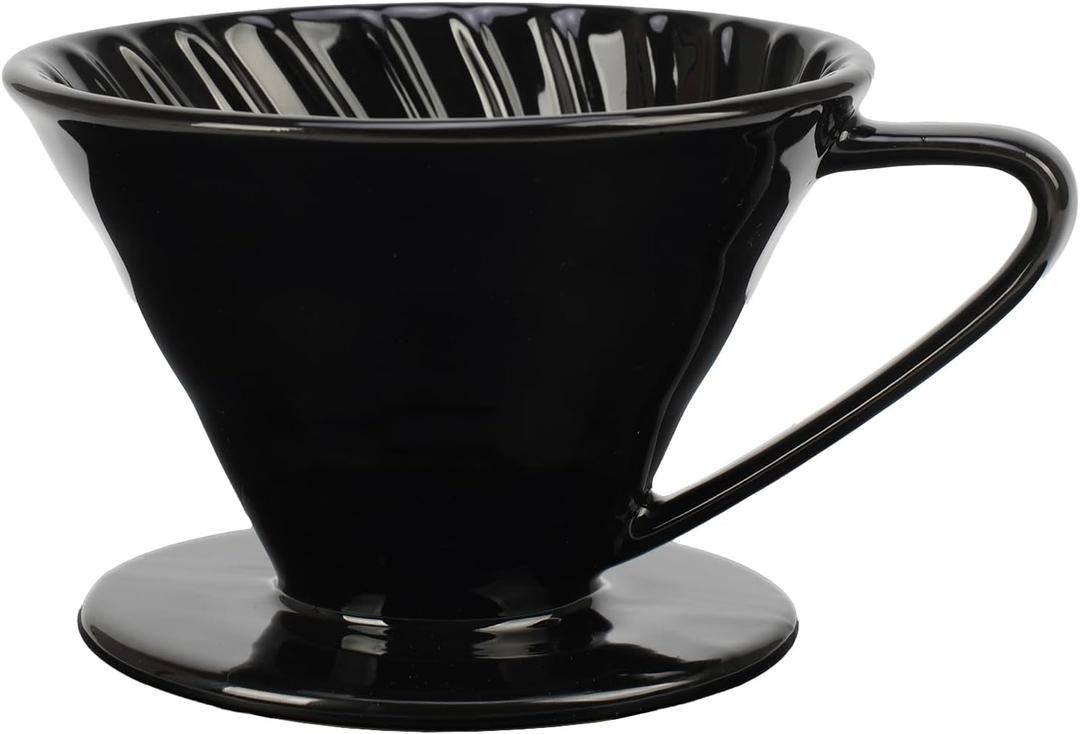 V60 Pour Over Coffee Dripper, Ceramic Pour Over Coffee Maker, Exquisite Porcelain Ceramic Manual Coffee Filter, Suitable for Pour Over in Office, Outdoor and Home Use