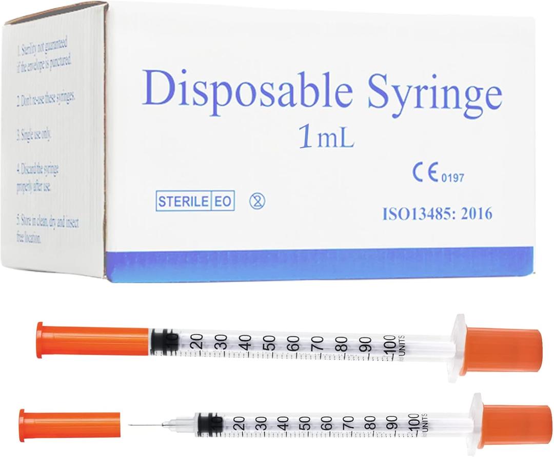 U100 1cc Syringe 30G 1/2 Inch 100 PCS,Independent Packing