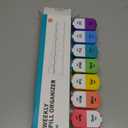 Odaro Extra Large Weekly Pill Organizer, XL Pill Box 7 Day Am Pm, Jumbo Medicine Organizer 2 Times A Day to Hold Daily Medicine Vitamin and Supplements - Rainbow (Color)