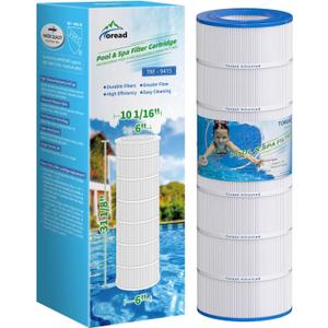 TOREAD Pool Filter Replacement for Pentair CC150, CCRP150, PAP150, PAP150-4, Ultral-C4, PP-C4, Unicel C-9415, R173216, 59054300, Filbur FC-0687, 160317, 160355, 160352, L x OD: 31 1/8" x10 1/16"