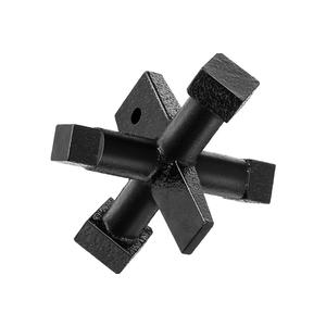 Feekoon 6 Sided Cleanout Plug Wrench, Plumbing Tools and Plumbing Wrench, Threaded Drum Trap Tools for Both Slotted or Square Countersunk Cleanout Plugs Drum Traps Heavy Duty Iron(Black)