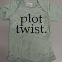 BIBIBLISSBABY Plot Twist Baby Announcement Onesie,Pregnancy Announcement Outfit for Grandparents to be,Baby Shower Reveal (Preemie)