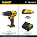 DEWALT 20V MAX Cordless Drill Driver Set, 1/2 Inch Electric Drill, 2 Speed, XR 2.0 Ah Battery and Charger Included (DCD777D1)