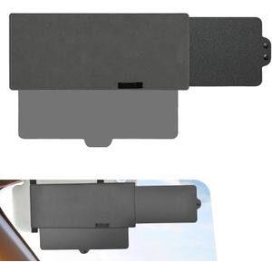 Car Sun Visor Extender, Expandable Anti-glare Polarized Visor with Sun Ray Filtering & Protection, Adjustable Side Window Sunshade, Universal for Driver and Passenger Side (Black)