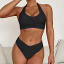ANRABESS Womens Bikini Sets Two Piece Swimsuits High Waisted Halter Twist Front Bathing Suit 2026 Summer Beach Swimwear (XS)