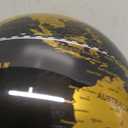 Iron & Glory World Globe - Rotating Black & Gold Desk Globe - Vintage Map - Educational World Atlas - Home Office Accessories & Living Room - Gloss Finish & Brushed Metal - Desktop Decor 24cm
