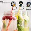 7 PCS Silicone Anime Halloween Straw Covers, Reusable Straws, Cute Straw Tips, 7 Count