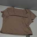Women's Scoop Neck Short Sleeve T Shirt Slim Fit Sexy Tops Smoke Cloud Collection, Size XL, 03 Latte