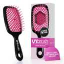 FHI Heat UNbrush Detangling Brush for PainFree Brushing on All Wet or Dry Hair Types — Durable DuoFlex AntiStatic Bristles, Lightweight Handle, Vented Hair Brush, Cherry Blossom
