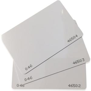 100 pcs 26 Bit Proximity CR80 Cards Weigand Prox Blank Printable Swipe Cards Compatable with ISOProx 1386 1326 H10301 format readers. Works with the vast majority of access control systems