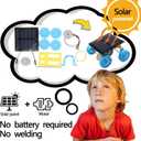 4 in 1 Solar Power & Electric Motor STEM Kits,Science Experiment Projects for Kids Beginners,Electronic Assembly Solar Powered Toy Kit,DIY Educational Engineering Experiments for Boys and Girls